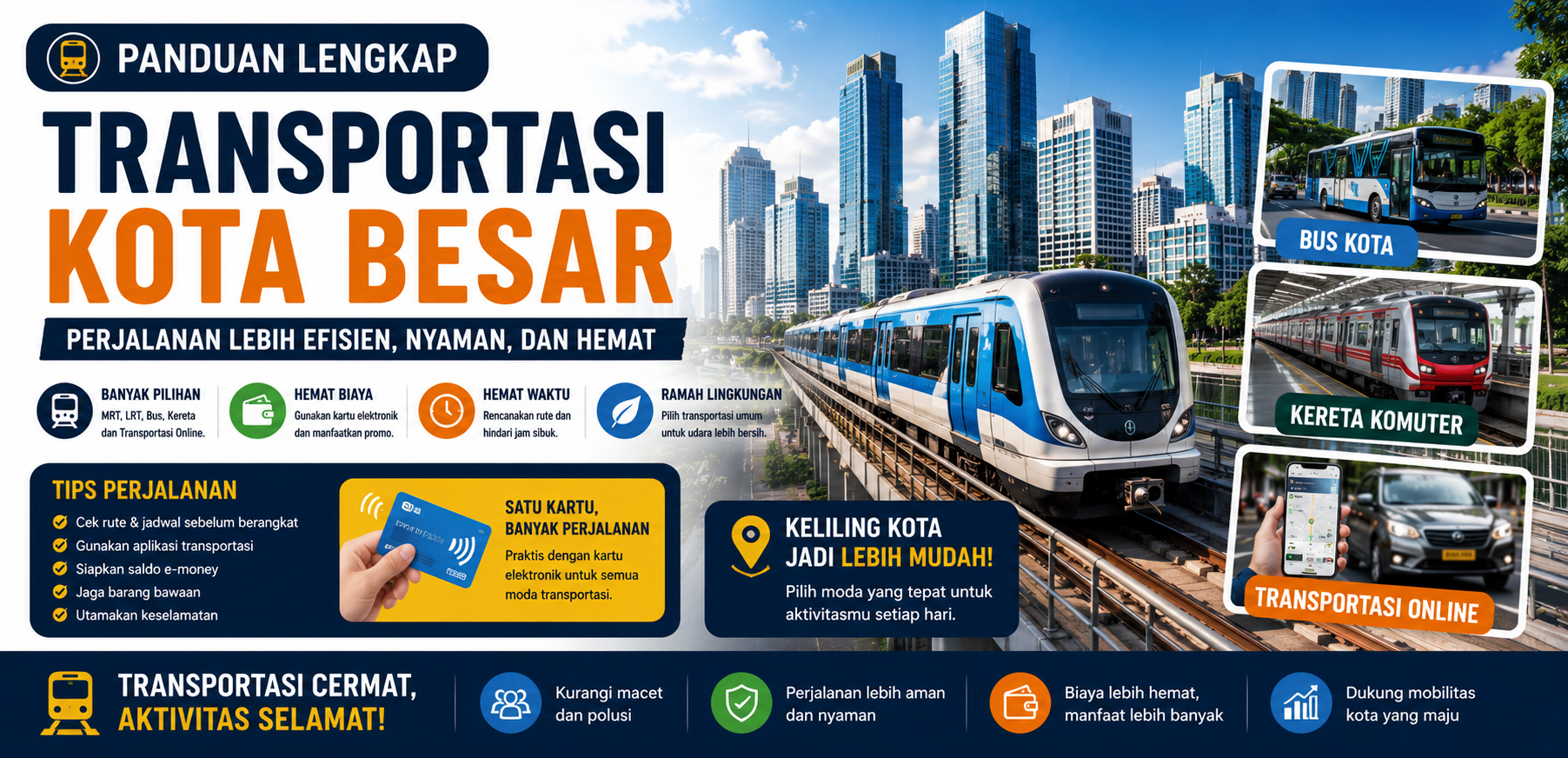 Transportasi Umum di Kota Besar agar Lebih Efisien